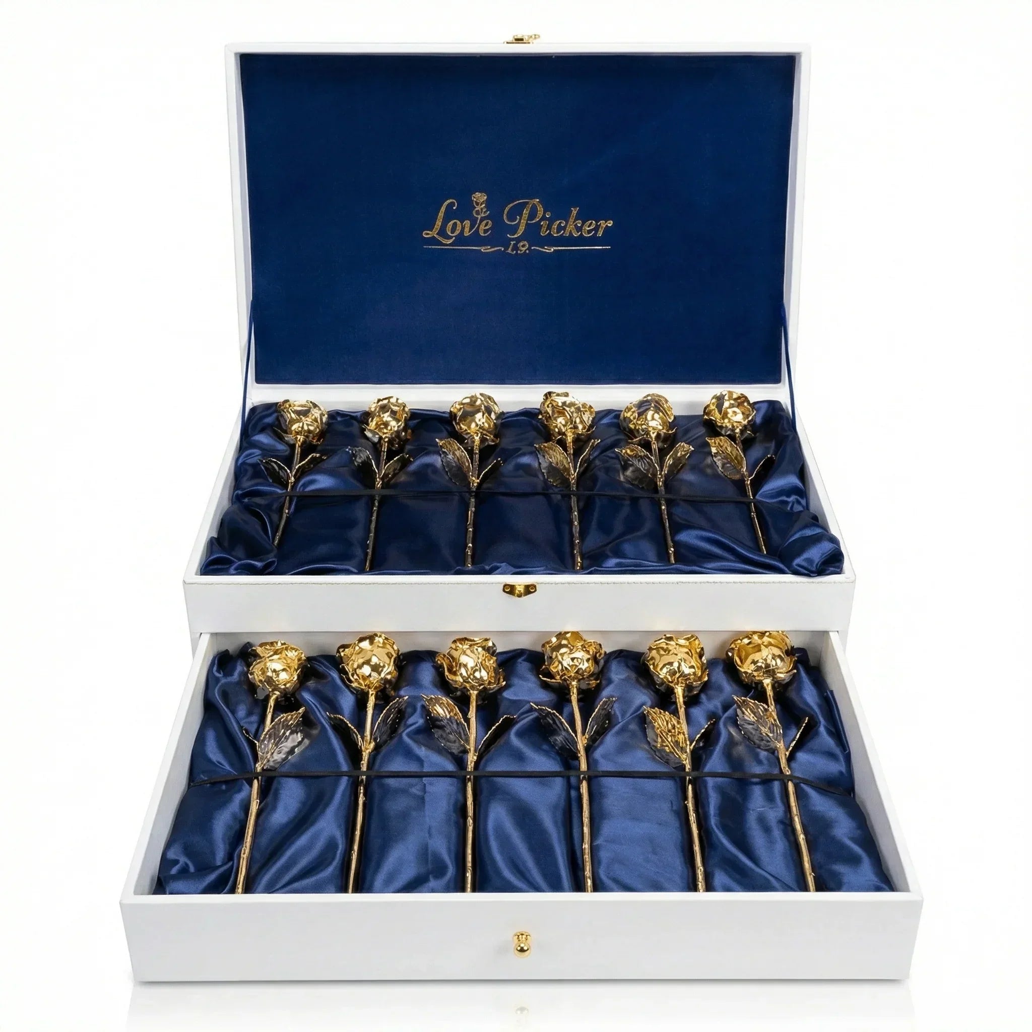 One Dozen 24K Gold Dipped Roses - Gold Rose | LovePicker – Lovepicker