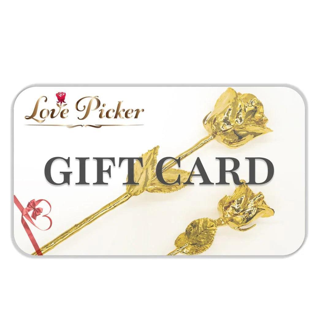 Lovepicker Digital Product Lovepicker Gift Card for Preserved Roses Lasting Love Gold Dipped Rose anniversary-birthday-wedding-gift Valentines-Day milestone-gifts luxury-custom-elegant