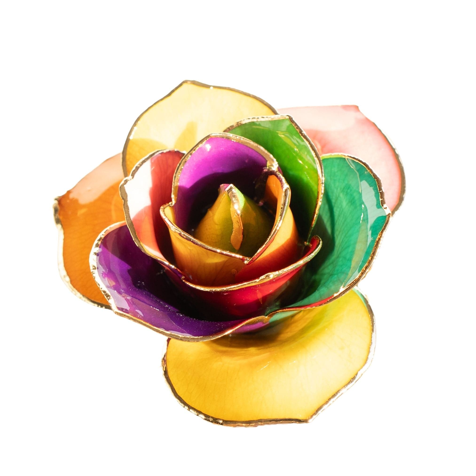 LovePicker Gold Dipped Rose 24 Karat Gold Plated Rose 11.5" - Royal Navy Blue Box Gold Dipped Rose anniversary-birthday-wedding-gift Valentines-Day milestone-gifts luxury-custom-elegant