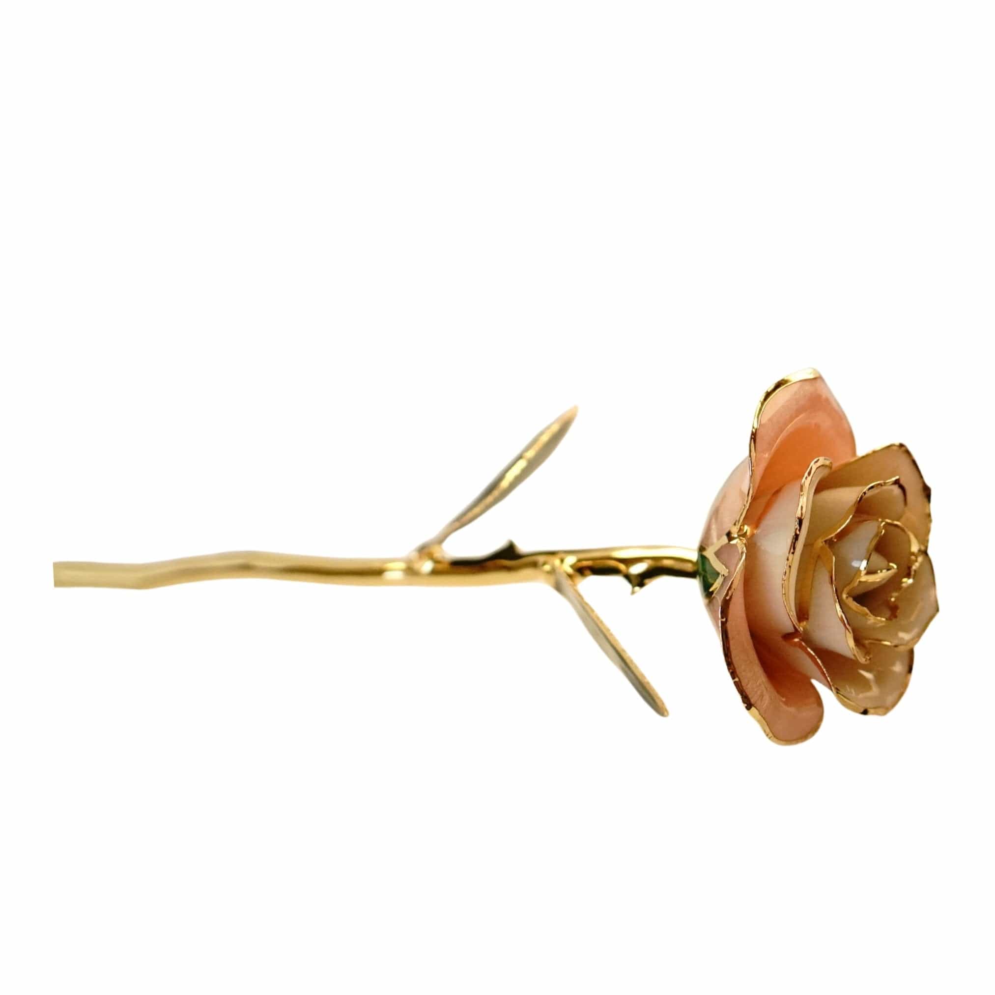 LovePicker Gold Dipped Rose 24 Karat Gold Plated Rose 11.5" - Royal Navy Blue Box Champagne Blush Gold Dipped Rose anniversary-birthday-wedding-gift Valentines-Day milestone-gifts luxury-custom-elegant