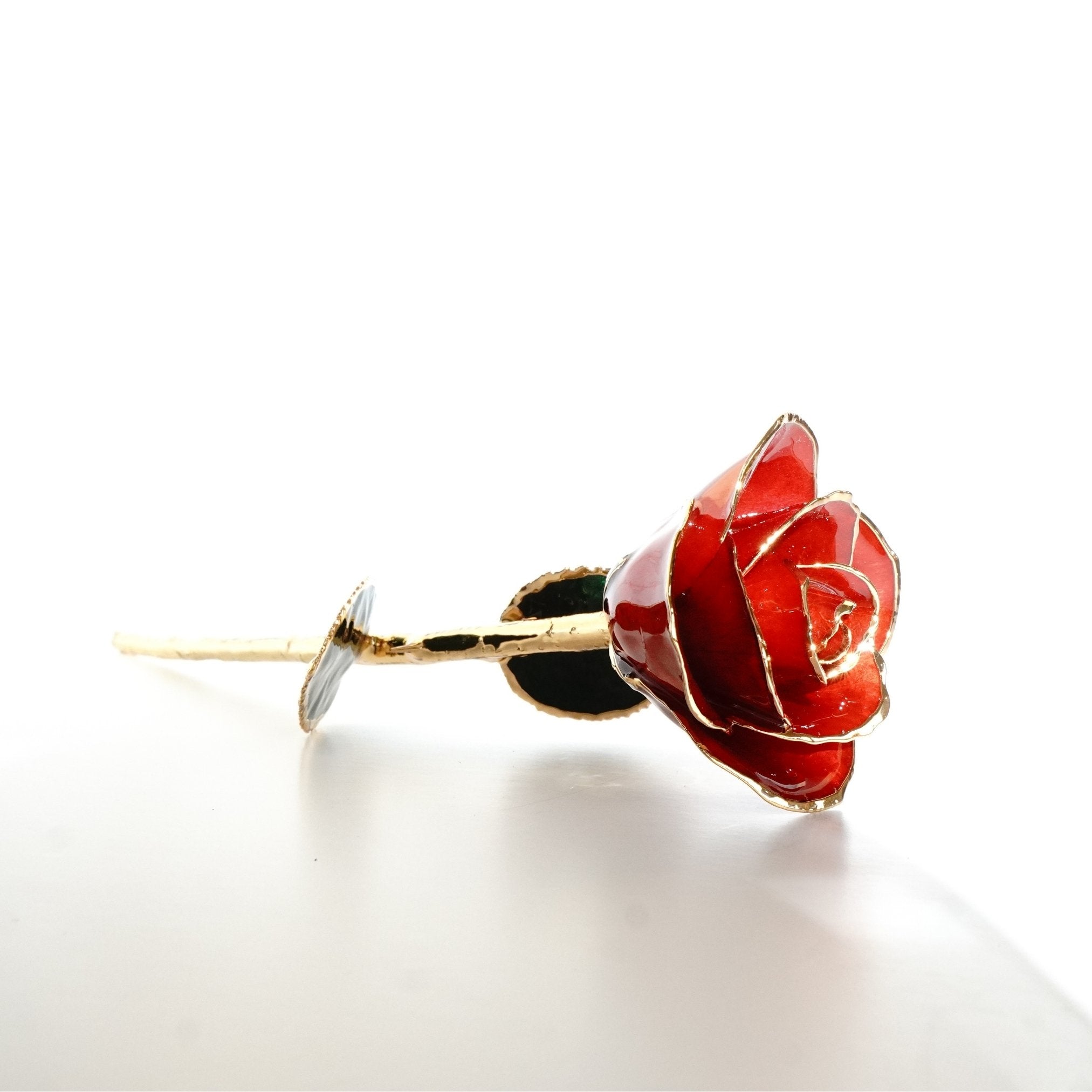 LovePicker Gold Dipped Rose 24 Karat Gold Plated Rose 11.5" - Royal Navy Blue Box Passion Red Gold Dipped Rose anniversary-birthday-wedding-gift Valentines-Day milestone-gifts luxury-custom-elegant