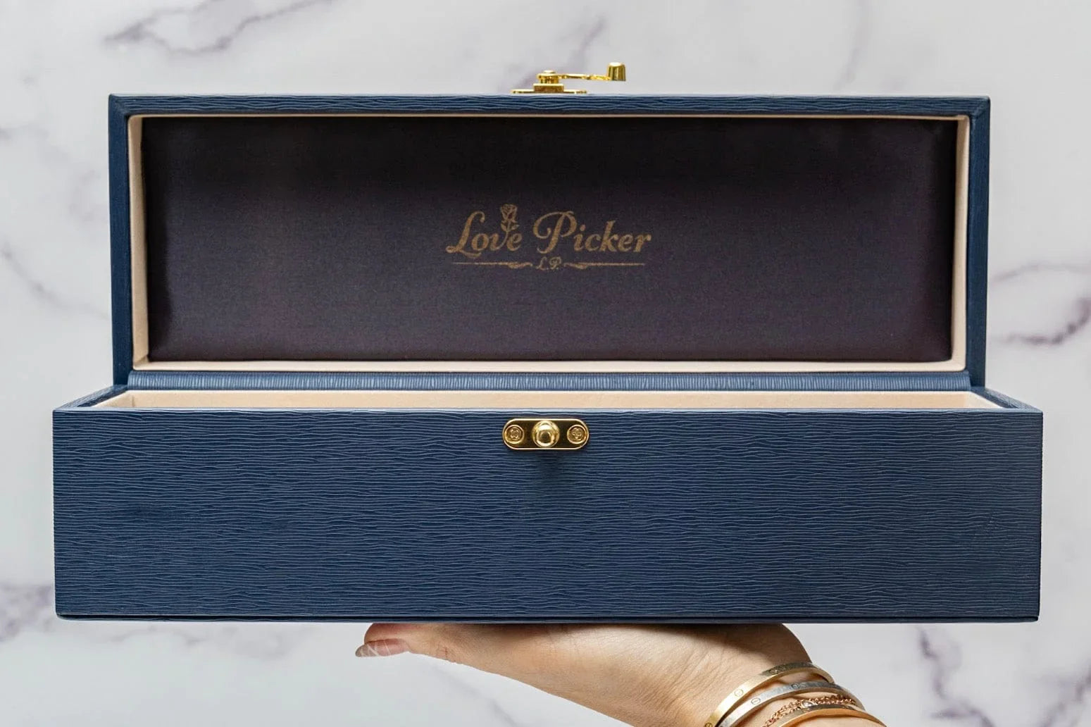 LovePicker Gold Dipped Rose 24K Gold Dipped Natural Rose 11.5" - Midnight Blue Gold Dipped Rose anniversary-birthday-wedding-gift Valentines-Day milestone-gifts luxury-custom-elegant