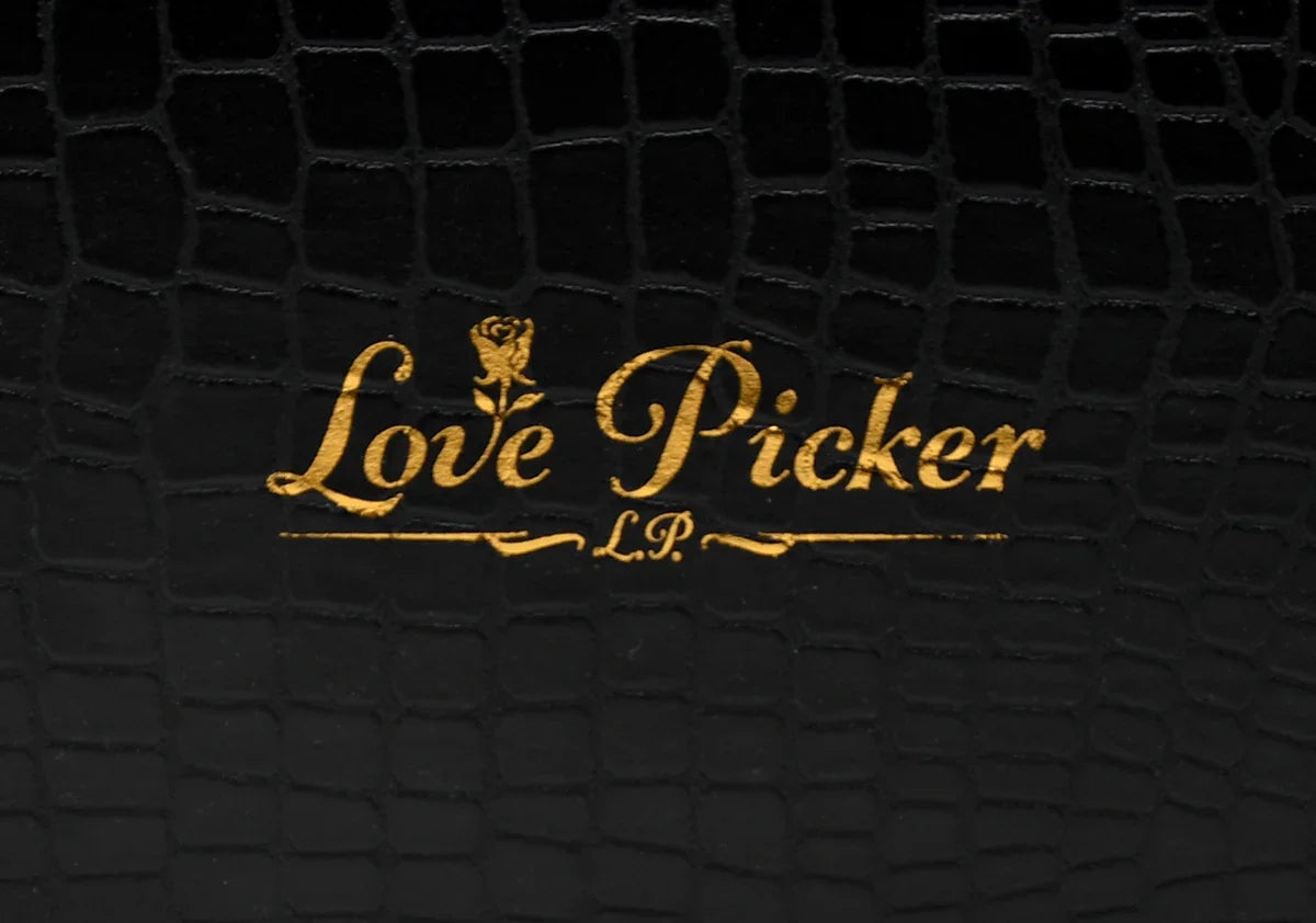 Lovepicker Gold Dipped Rose NEW Custom Engraved Box - Silver Dipped Rose 11.5" - Luxe Leather Noir Gift Box Gold Dipped Rose anniversary-birthday-wedding-gift Valentines-Day milestone-gifts luxury-custom-elegant