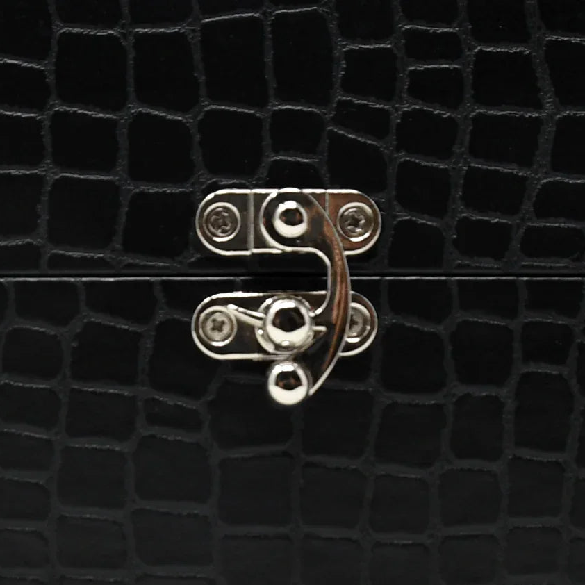 LovePicker Silver Dipped Rose NEW Silver Dipped Natural Rose 11.5" - Luxe Noir Gift Box - Genuine Leather Gold Dipped Rose anniversary-birthday-wedding-gift Valentines-Day milestone-gifts luxury-custom-elegant