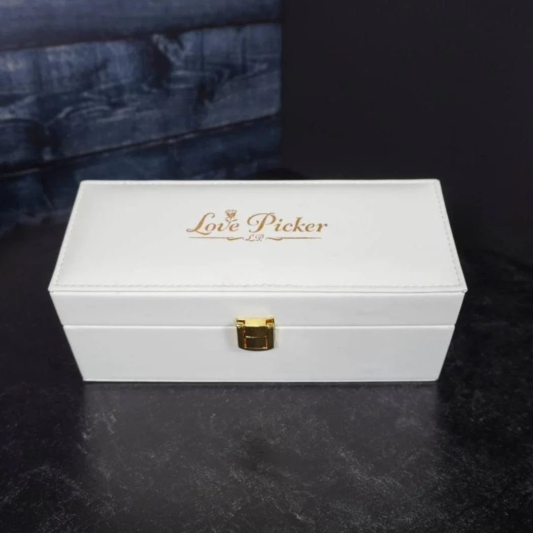 LovePicker Small Leather Box 24K Gold Dipped Natural 7" Rose Luxury Leather Display Box Gold Dipped Rose anniversary-birthday-wedding-gift Valentines-Day milestone-gifts luxury-custom-elegant