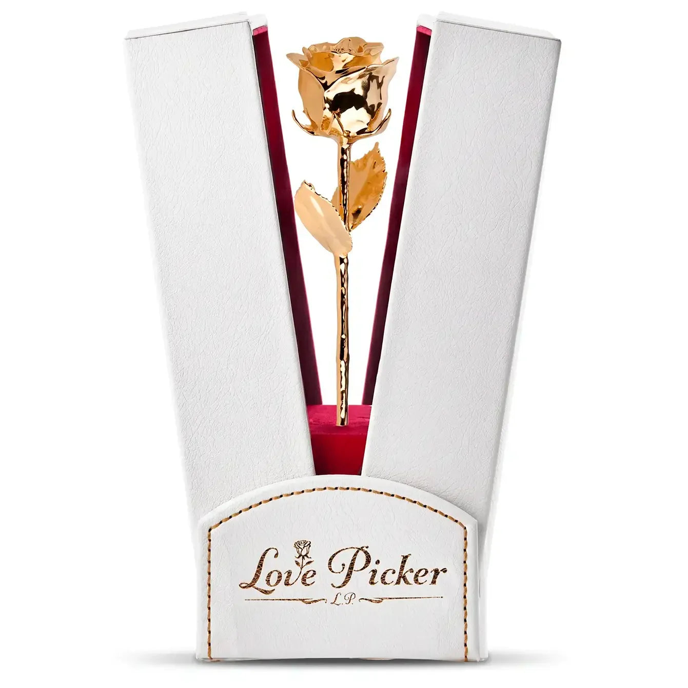 4℃ ローズゴールド アンクレット ギフトボックス付き 24K Gold Dipped Rose - Luxury Leather Box | Perfect Anniversary