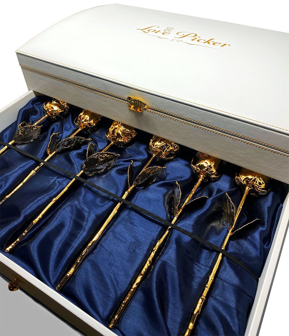 LIMITED QUANTITY: One Dozen 24K Gold Dipped Roses - Lovepicker