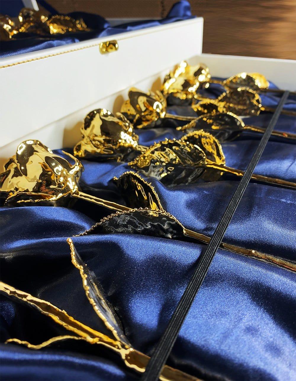 Lovepicker Gold Dipped Rose LIMITED QUANTITY: One Dozen 24K Gold Dipped Roses Gold Dipped Rose anniversary-birthday-wedding-gift Valentines-Day milestone-gifts luxury-custom-elegant