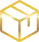 Gold shipping square icon on a white background