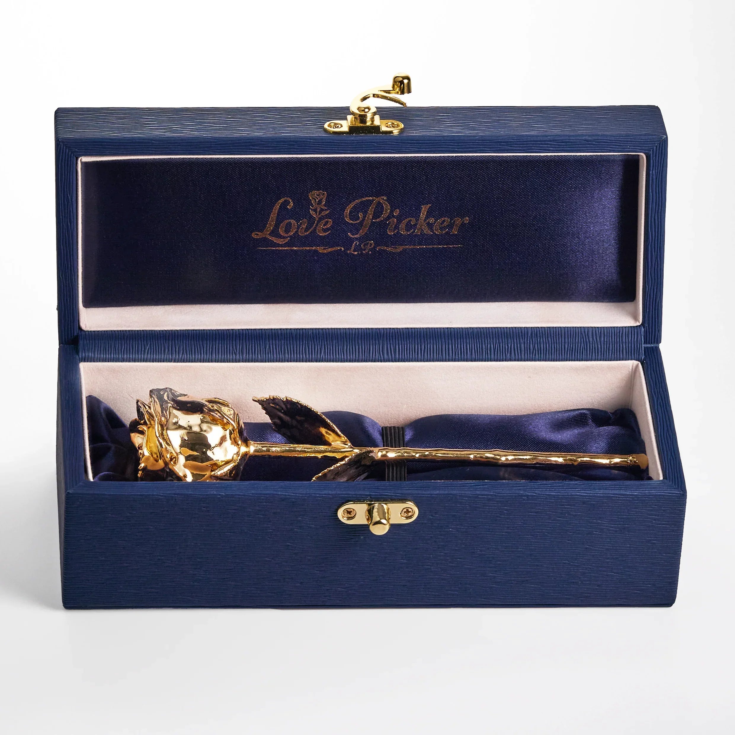 Engraved 24K Gold Rose in Black Croc Vegan Leather Box – 7″ Real Engraved 24K Gold Rose in Black Croc Vegan Leather Box – 7″ Real
