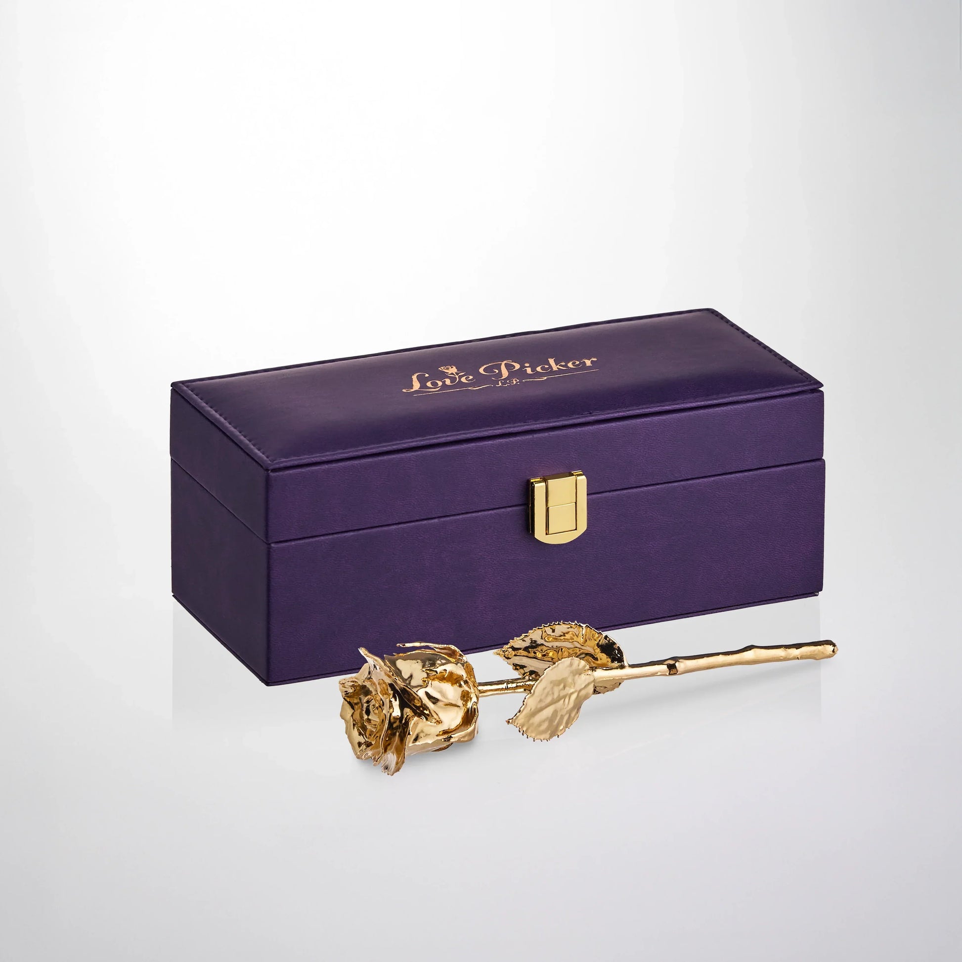 Engraved Purple Vegan Leather Rose Box 7 Engraved Purple Vegan Leather Rose Box 7
