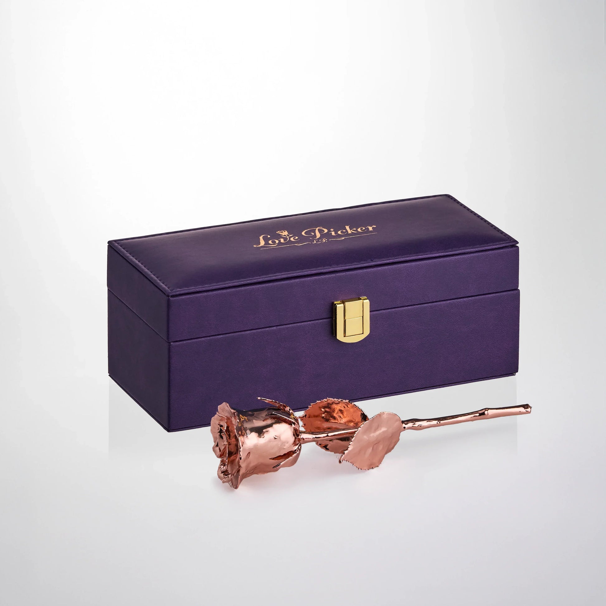 Engraved Purple Vegan Leather Rose Box 7 Engraved Purple Vegan Leather Rose Box 7