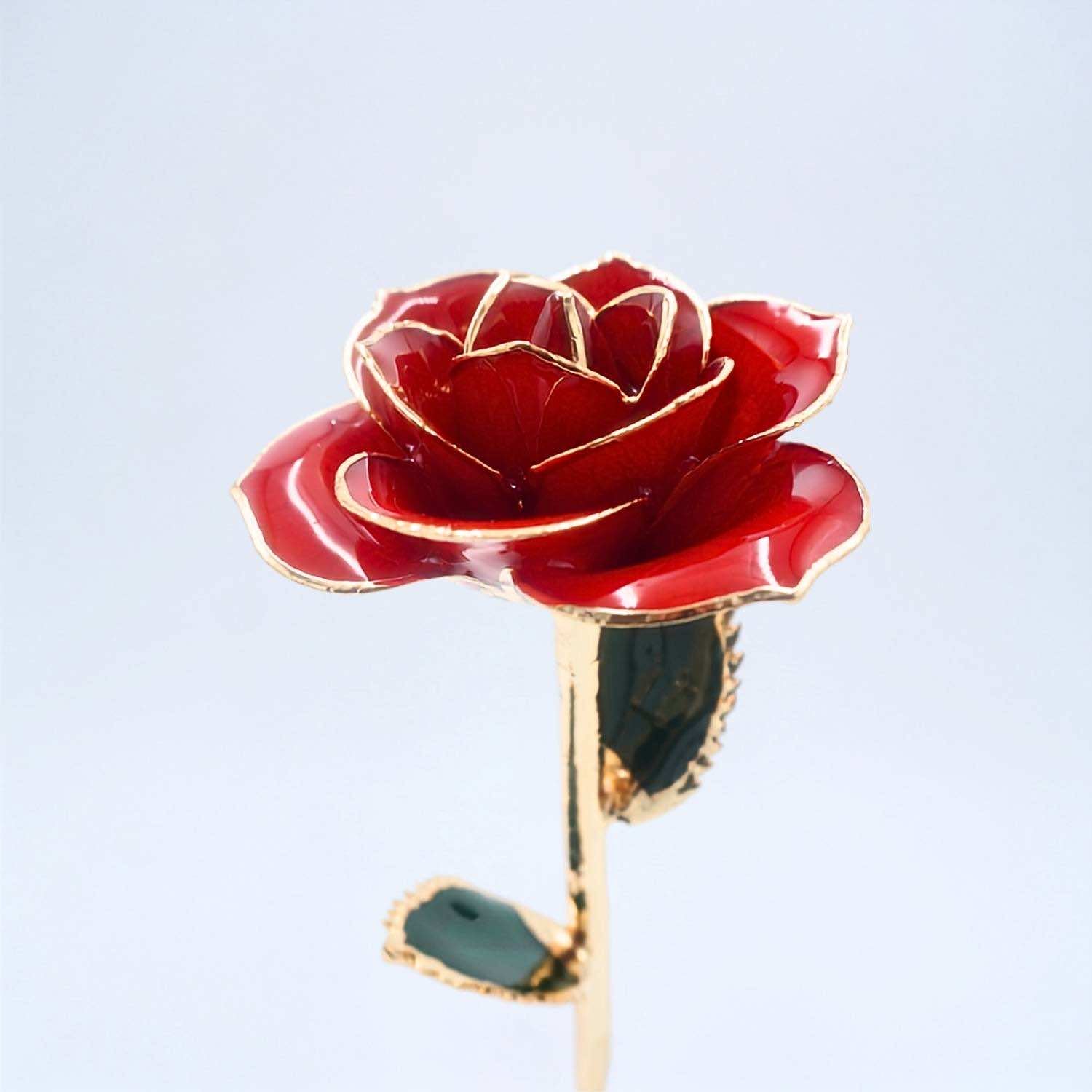 Red 24K Gold Dipped Rose | Valentine's Gift for Her, For Love - Forever