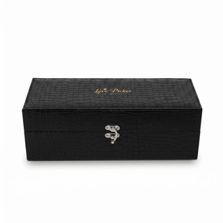 Platinum Dipped Natural Rose 11.5" - Black Luxe Vegan Leather Gift Box