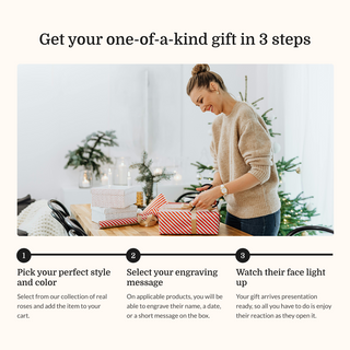 24K Gold Dipped Natural Rose 7" - Midnight Blue Real Leather Gift Box