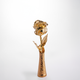 24K Gold Dipped Vase Small (for 7" rose)