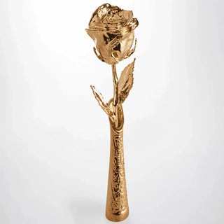 24K Gold Dipped Vase Large (for 11.5" rose)