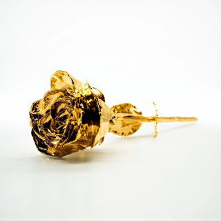 LovePicker Gold Dipped Rose 24 Karat Gold Plated Rose 11.5" - Royal Navy Blue Box Gold Gold Dipped Rose anniversary-birthday-wedding-gift Valentines-Day milestone-gifts luxury-custom-elegant