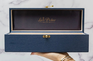 LovePicker Gold Dipped Rose Custom Engraved Box 24K Gold Dipped Natural Rose 11.5" - Midnight Blue Gold Dipped Rose anniversary-birthday-wedding-gift Valentines-Day milestone-gifts luxury-custom-elegant