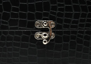 Lovepicker Gold Dipped Rose NEW Custom Engraved Box - Silver Dipped Rose 11.5" - Luxe Leather Noir Gift Box Gold Dipped Rose anniversary-birthday-wedding-gift Valentines-Day milestone-gifts luxury-custom-elegant