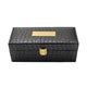 Engraved Black Croc Vegan Leather Box - 7″ Rose