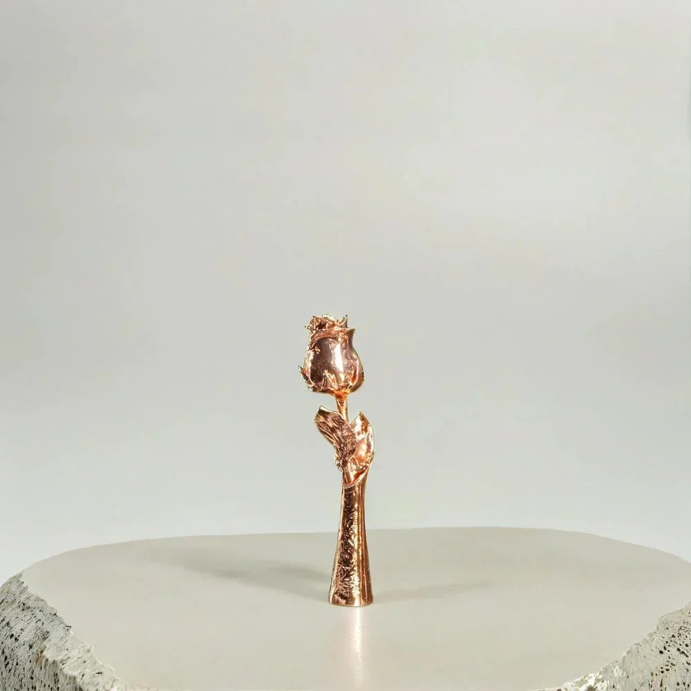 LovePicker Vase Gold Dipped Lovepicker 24k Gold Rose 7 Inch Vase Holder Gold Dipped Vase Rose gold Gold Dipped Rose anniversary-birthday-wedding-gift Valentines-Day milestone-gifts luxury-custom-elegant