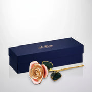 Gold Dipped Rose 11.5" - Royal Navy Blue Box