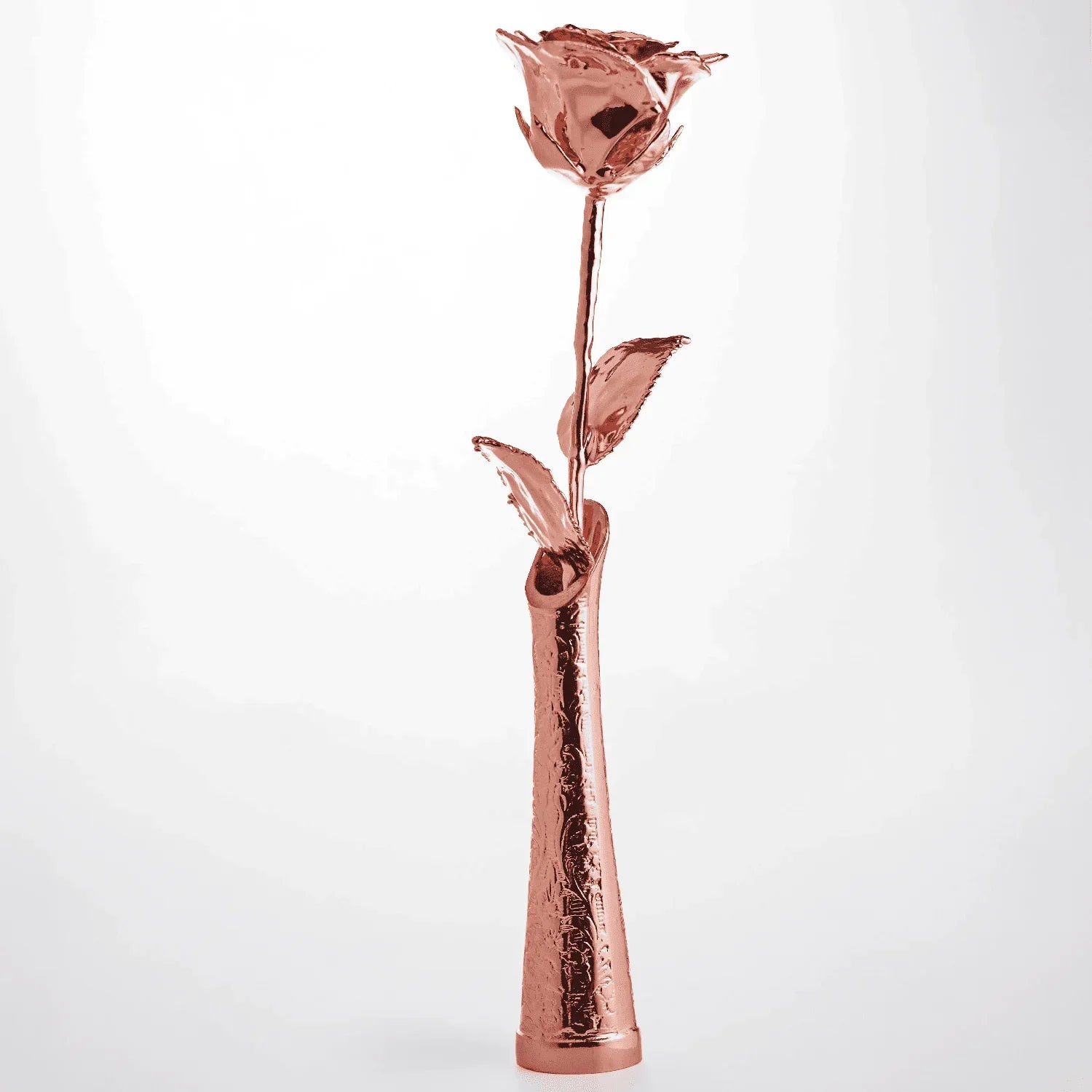 Vase Lovepicker 11,5 pouces à finition or pour rose préservée