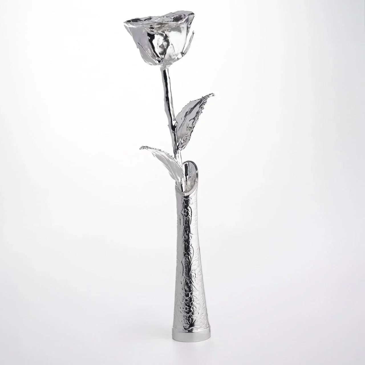 Vase Lovepicker 11,5 pouces à finition or pour rose préservée
