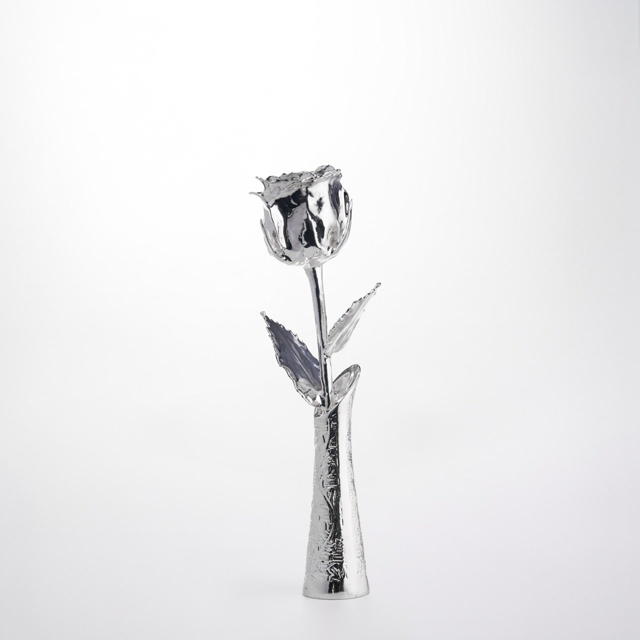 24K Gold Dipped Vase Small (for 7" rose)