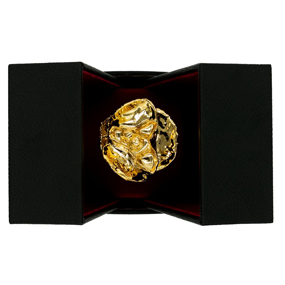 24K Gold Dipped Rose 7" - Onyx Color Gift Box - Lovepicker