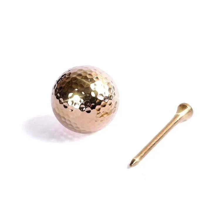 Lovepicker Gold Golf Ball 24K Gold - Dipped Golf Ball & Tee Set – For the Golfer Who Has Everything Gold Dipped Rose anniversary-birthday-wedding-gift Valentines-Day milestone-gifts luxury-custom-elegant