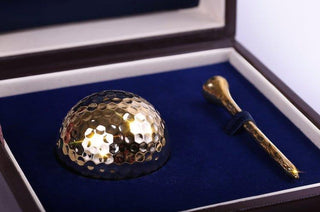 Lovepicker Gold Golf Ball 24K Gold - Dipped Golf Ball & Tee Set – For the Golfer Who Has Everything Gold Dipped Rose anniversary-birthday-wedding-gift Valentines-Day milestone-gifts luxury-custom-elegant