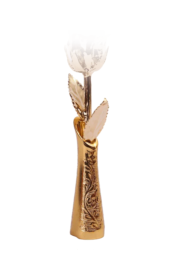 Lovepicker Vase Gold Dipped Lovepicker 24k Gold Rose 7 Inch Vase Holder Gold Dipped Vase Gold Dipped Rose anniversary-birthday-wedding-gift Valentines-Day milestone-gifts luxury-custom-elegant